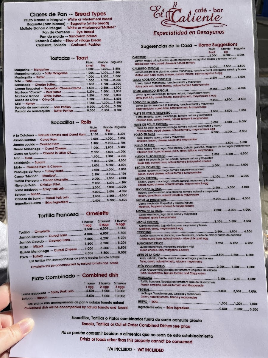 Menu Cafe - Bar El Caliente-3