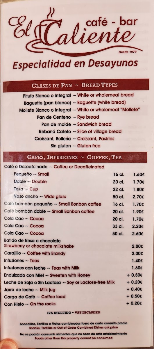Menu Cafe - Bar El Caliente-6